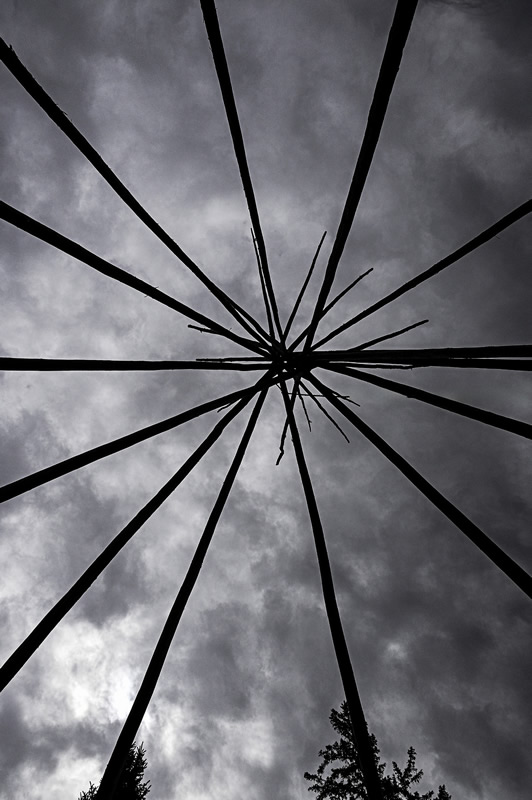 Turbulance Over TeePee by Darlene Perkin